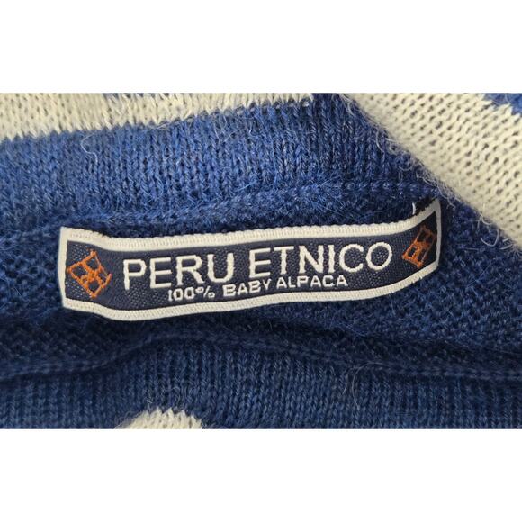 100% Peru Etnico Baby Alpaca Relaxed Oversize Turtleneck Sweater Womens One SZ - Picture 5 of 5